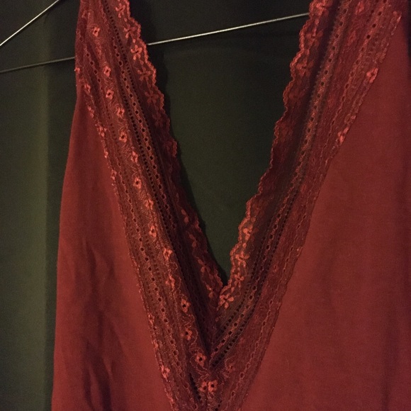 Urban Outfitters Burgundy Lace Bodysuit - Picture 3 of 5